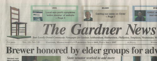 Gardner News Front Page