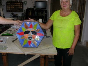 stained glass stepping stone 002